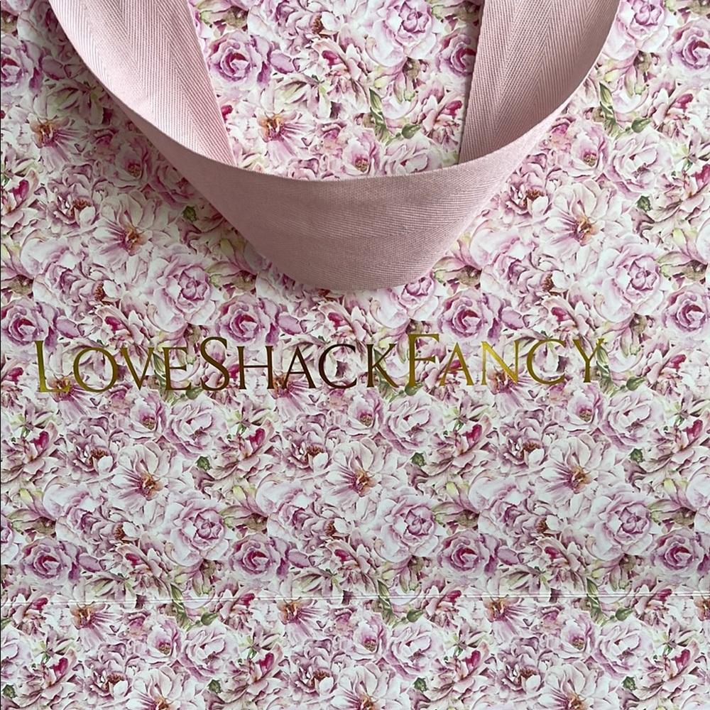 LoveShackFancy Pink Floral Gift Bag - Picture 3 of 7